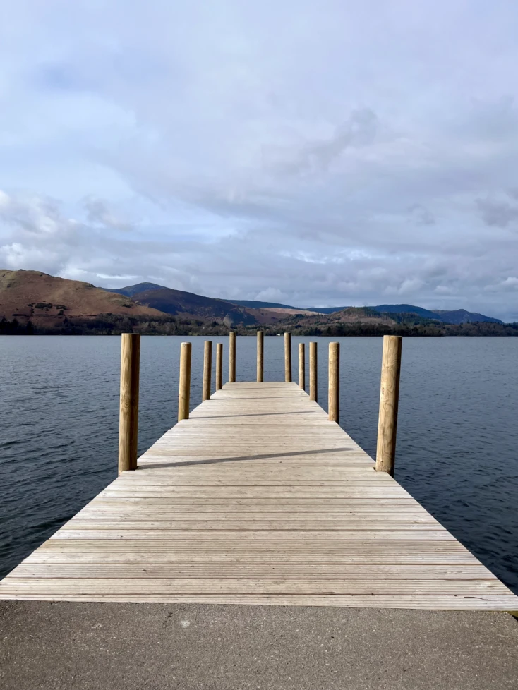 A jetty at Derwentwater, Lake District, Cumbria