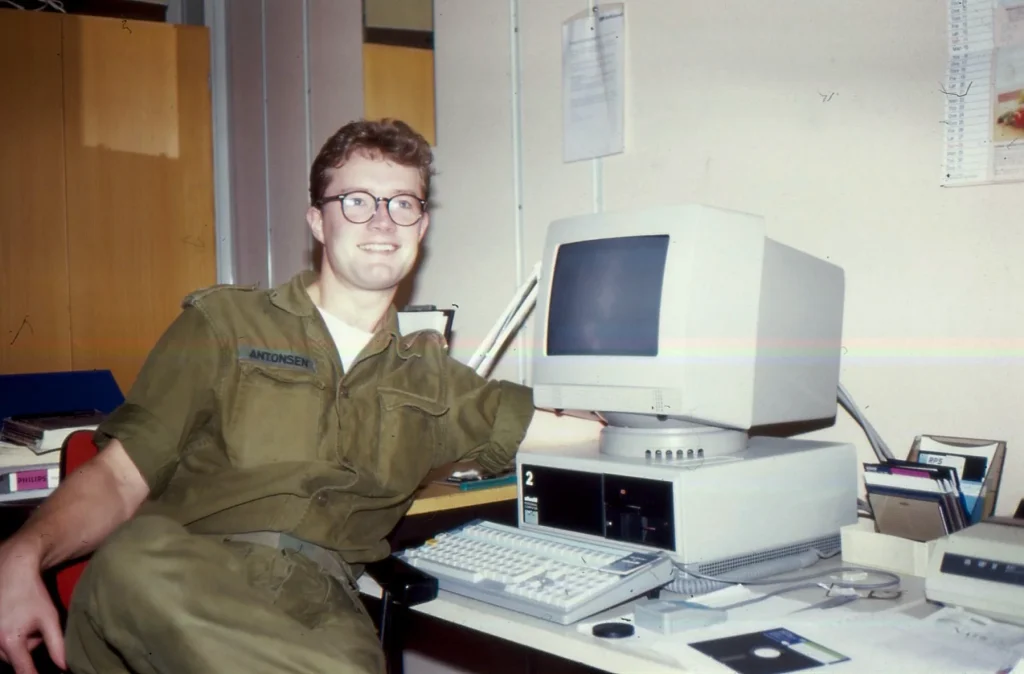 Tom in the Army near Lillehammer in 1988